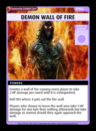 Demon Wall Of Fire - Custom Card