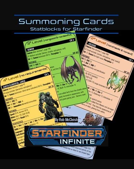 Starfinder Infinite - Summoning Cards - Paizo | Pathfinder and ...