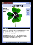 4 Leaf Clover - Custom Card