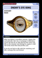 Enemy's Eye Ring - Custom Card