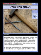 Cold Iron Pitons - Custom Card