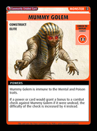 Mummy Golem - Custom Card