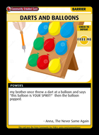Darts And Balloons - Custom Card