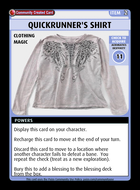 Quickrunner's Shirt - Custom Card