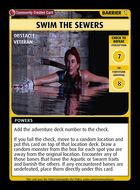 Swim The Sewers - Custom Card