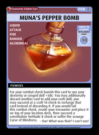 Muna's Pepper Bomb - Custom Card