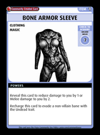Bone Armor Sleeve - Custom Card