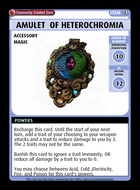 Amulet  Of Heterochromia - Custom Card