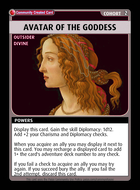 Avatar Of The Goddess - Custom Card