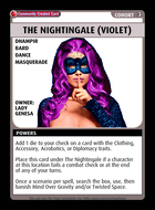 The Nightingale (violet) - Custom Card