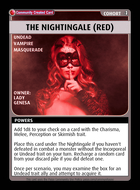 The Nightingale (red) - Custom Card