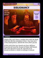 Bibliomancy - Custom Card