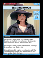 Esme Highmoor - Custom Card