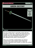 Green Destiny - Custom Card