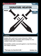 Signature Weapon - Custom Card