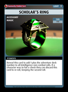 Scholar’s Ring - Custom Card