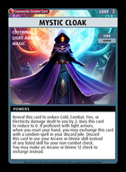 Mystic Cloak - Custom Card