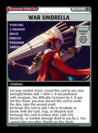 War Umbrella - Custom Card