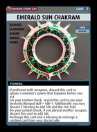 Emerald Sun Chakram - Custom Card