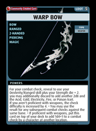 Warp Bow - Custom Card