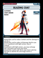 Blazing Coat - Custom Card