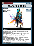 Coat Of Lightning - Custom Card