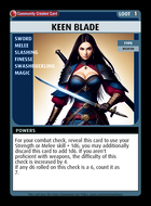 Keen Blade - Custom Card