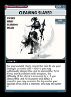 Cleaving Slayer - Custom Card