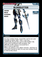 Bloodletter - Custom Card