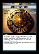 Amulet Of Faith - Custom Card