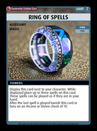 Ring Of Spells - Custom Card