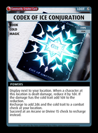 Codex Of Ice Conjuration - Custom Card