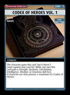 Codex Of Heroes Vol. 1 - Custom Card
