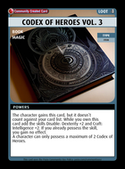 Codex Of Heroes Vol. 3 - Custom Card