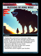 Blessing Of King Wolf - Custom Card