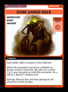 Dark Umber Hulk - Custom Card