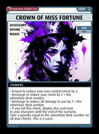 Crown Of Miss Fortune - Custom Card