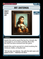 My Antonia - Custom Card