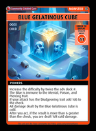 Blue Gelatinous Cube - Custom Card