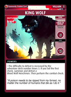 King Wolf - Custom Card