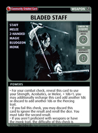 Bladed Staff - Custom Card