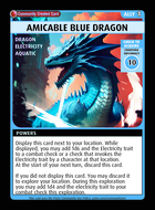 Amicable Blue Dragon - Custom Card