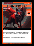 Red Feathered Wolf - Custom Card