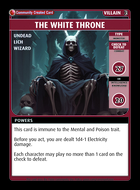The White Throne - Custom Card