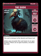 The Dodo - Custom Card