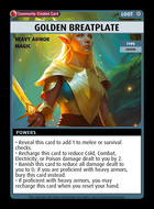 Golden Breatplate - Custom Card