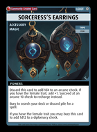 Sorceress’s Earrings - Custom Card