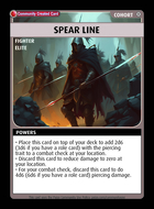 Spear Line - Custom Card