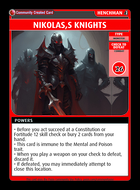 Nikolas,s Knights - Custom Card