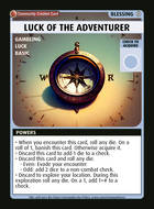Luck Of The Adventurer - Custom Card